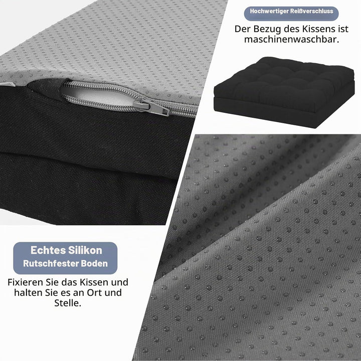 GOFORIT Sitzerhöhung für Ältere 50x50x12cm, Exklusives Zweilagiges Memory-Schaum Sitzkissen mit Star