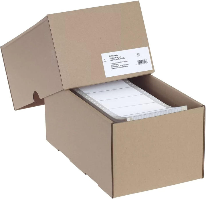 HERMA 8213 Computeretiketten endlos, 101,6 x 48,4 mm, 1-bahnig, 6000 Aufkleber, selbstklebend, Endlo