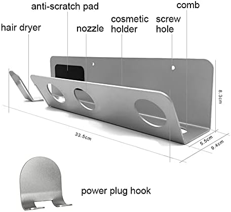 Hosoncovy Haartrockner Wandhalterung Ständer Föhn Rack Hook Organizer für Dyson Supersonic Haartrock