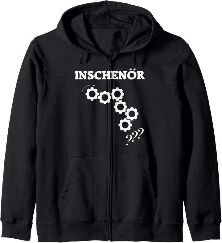 Inschenör Zahnrad Rätsel Ingenieur Geschenk Kapuzenjacke