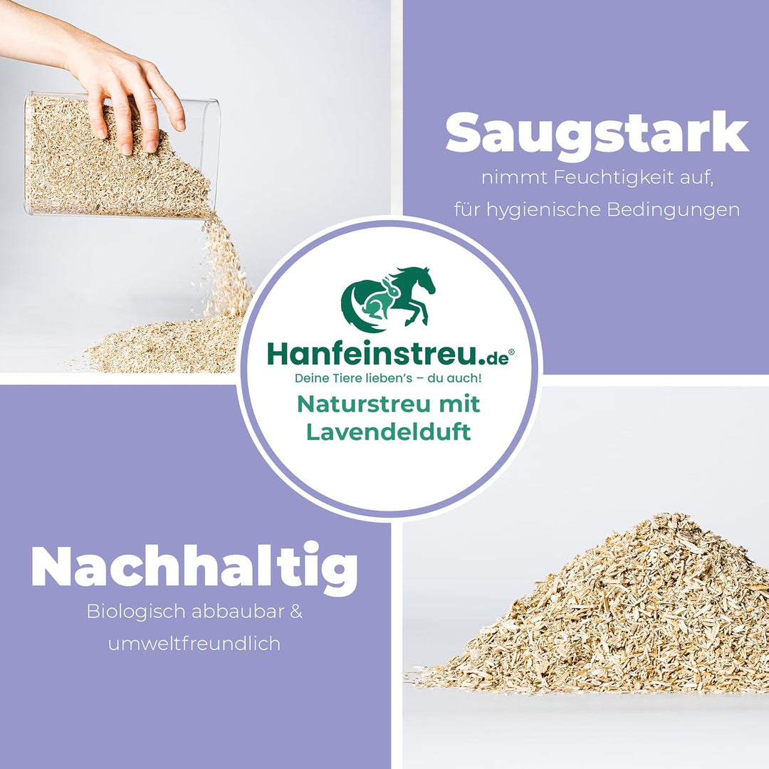 Hanf Lavendel Einstreu – 30L Geruchsneutralisierer für Campingtoilette, Trenntoilette & Komposttoile