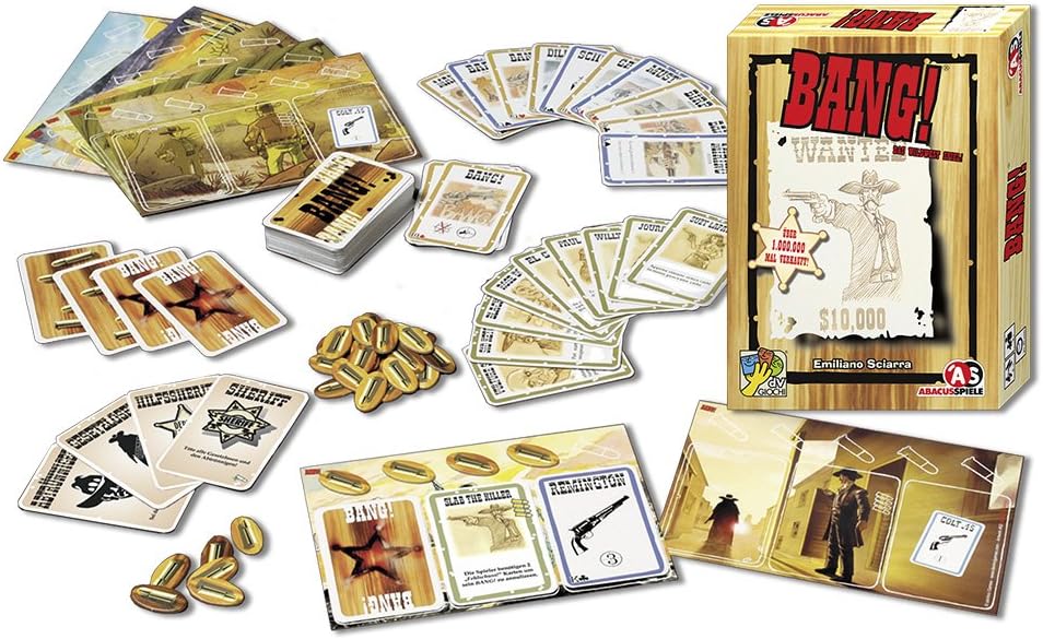 ABACUSSPIELE 69162 - Bang! 4. Edition, Western Kartenspiel, Silver, 190 x 138 x 46 mm
