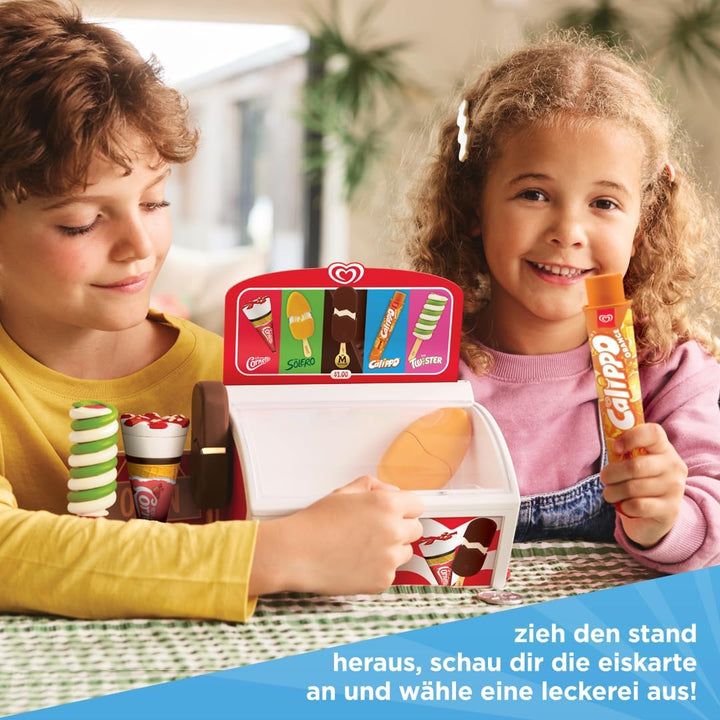 Authentische Langnese Spielzeug-Eistruhe von Casdon | Laden-Spielset für Kinder ab 2 Jahren | Mit au
