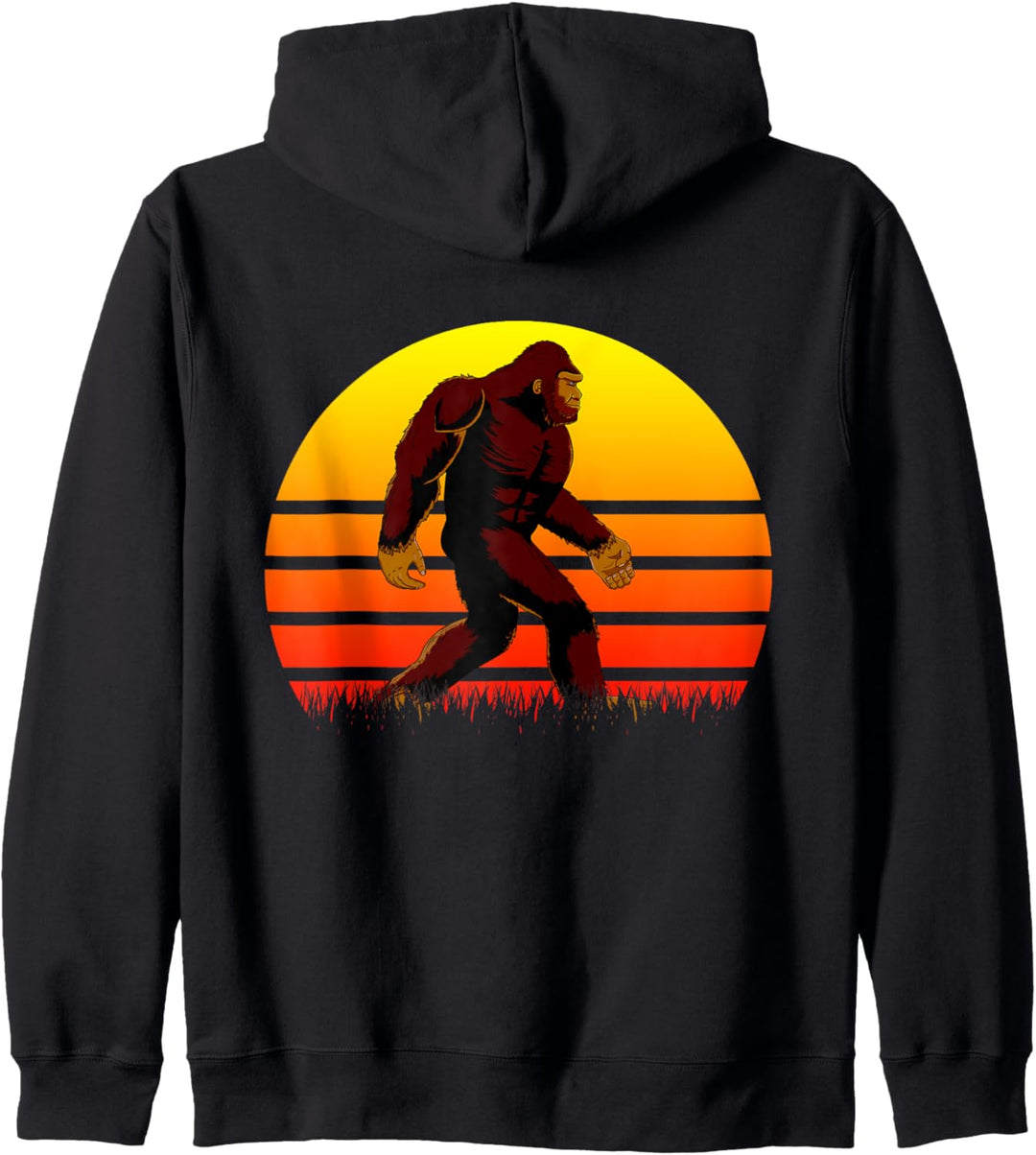 Retro Bigfoot Sonnenuntergang Ich glaube Kapuzenjacke