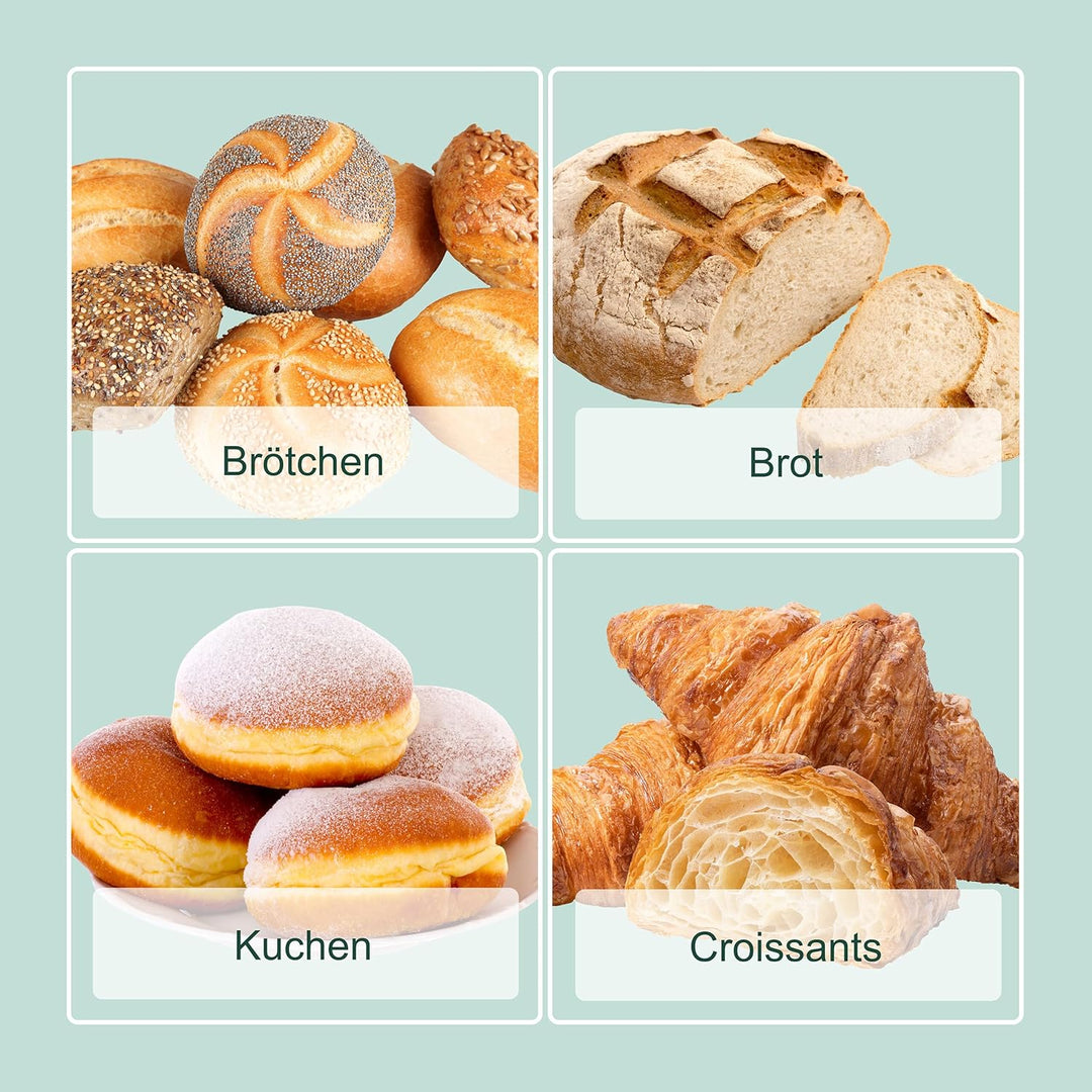 Relaxdays Brotkasten, Brotbox mit Deckel &amp; Griff, HBT: 16,5x30x19 cm, Brot aufbewahren, Brotkiste Re