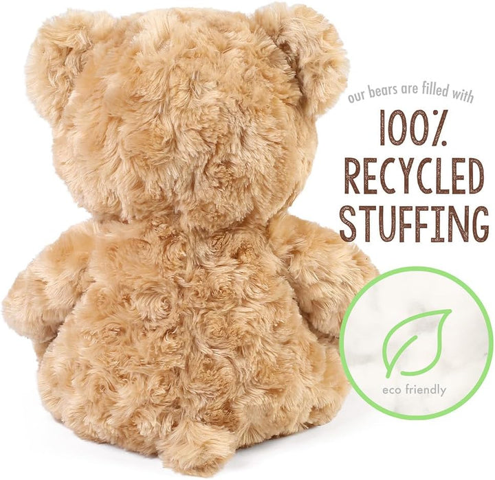 LotFancy Teddybär Kuscheltier 20cm, Süsses Stofftier Teddy, Klein, Braun | Plüschtier Teddy Bär, Bra
