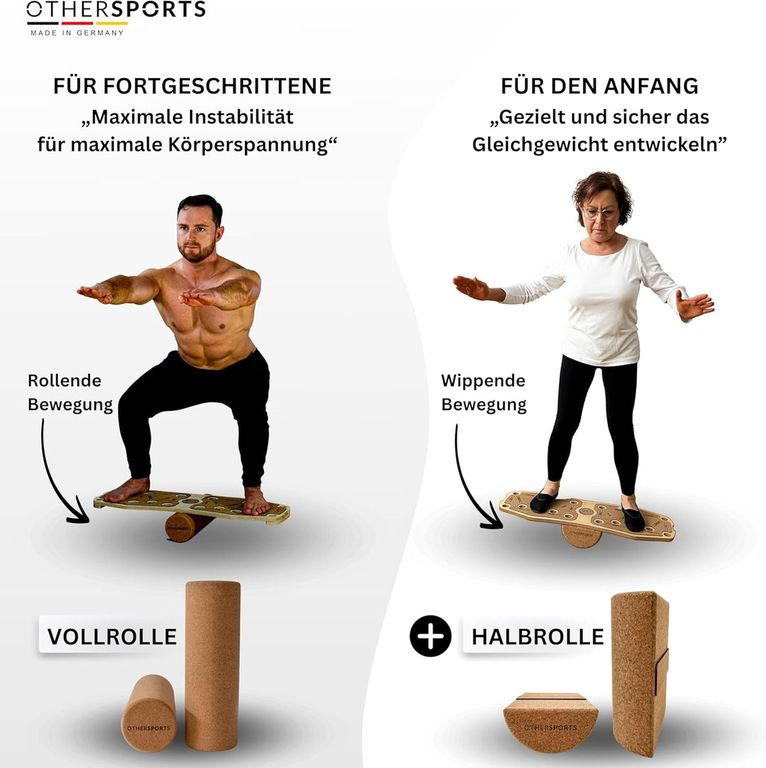 Sportboard 3 - Gleichgewichtstrainer für mehr Kraft &amp; Gesundheit – Effektives Balance Training Equip