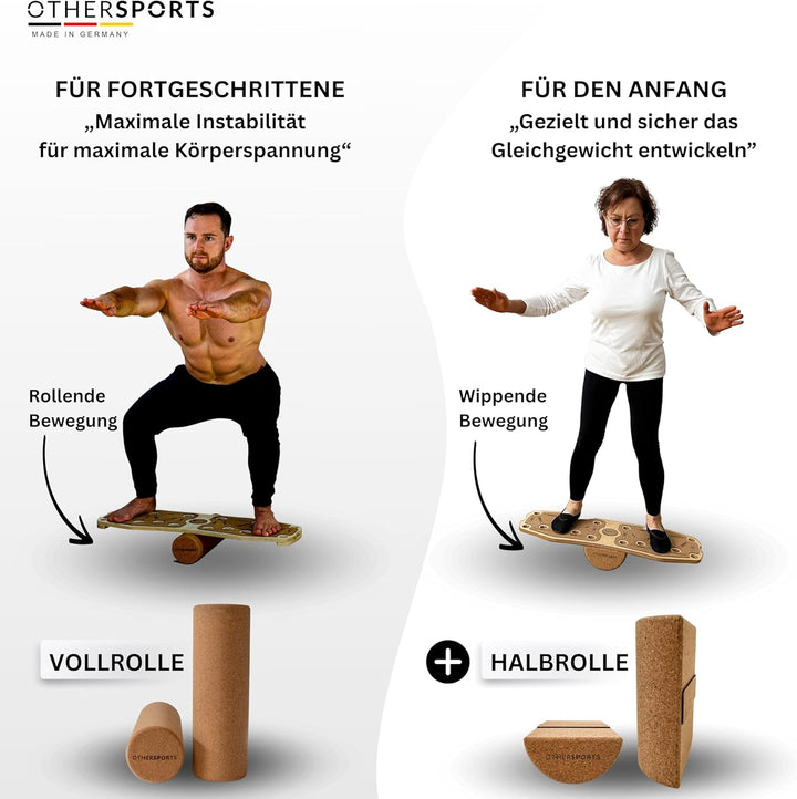 Sportboard 3 - Gleichgewichtstrainer für mehr Kraft &amp; Gesundheit – Effektives Balance Training Equip