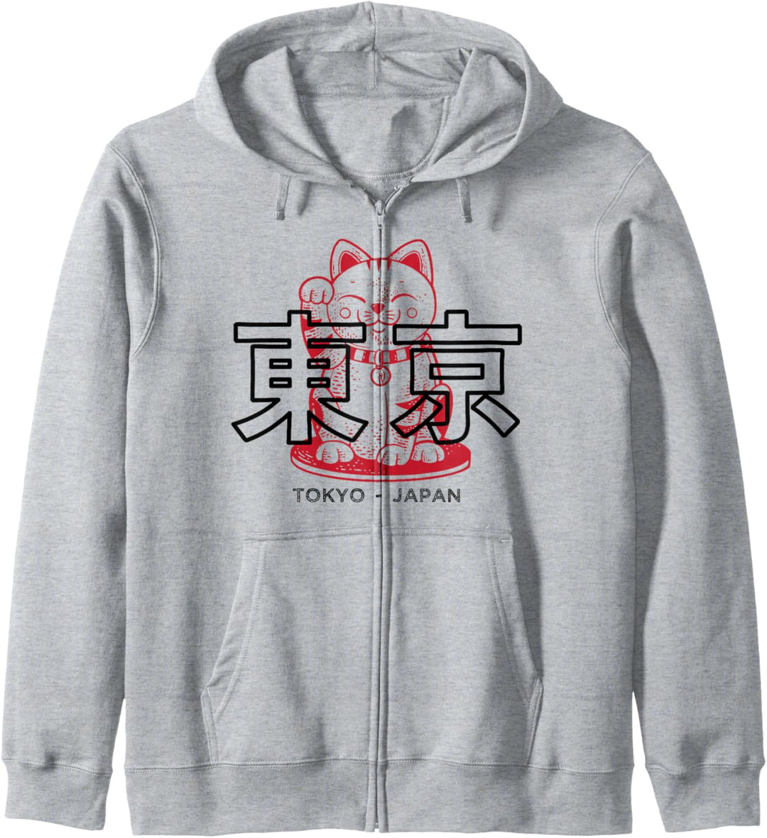 Maneki Neko Shirt Japanische Glückskatze Anime Tokyo Japan Kapuzenjacke