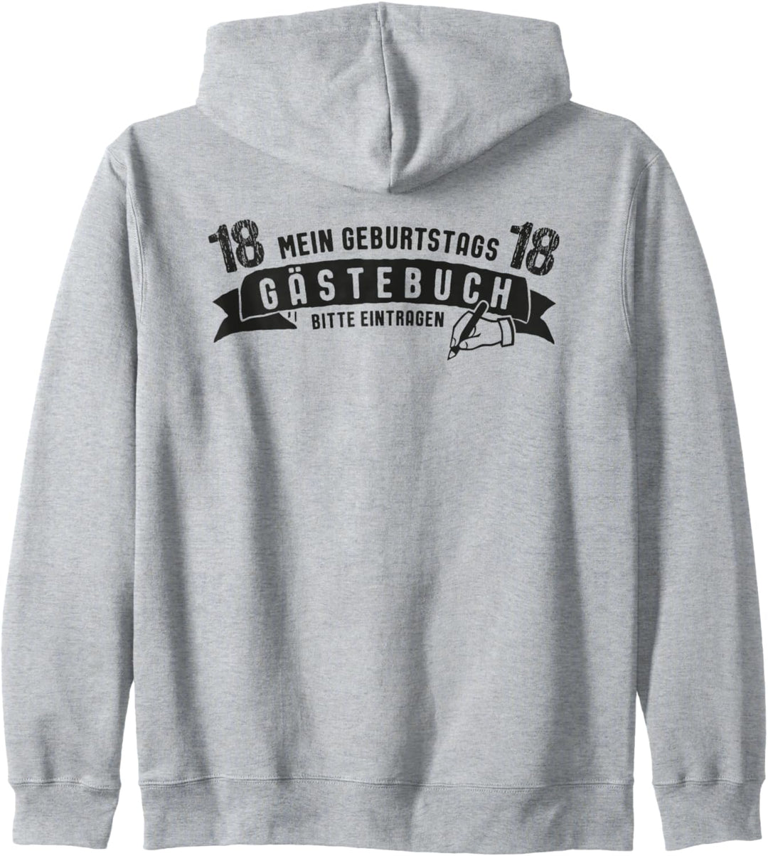 18. Geburtstag Party Gästebuch Kapuzenjacke