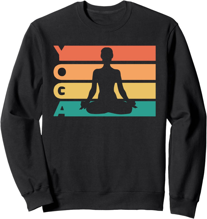 Retro Vintage Yoga Geschenk für Yogis Sweatshirt