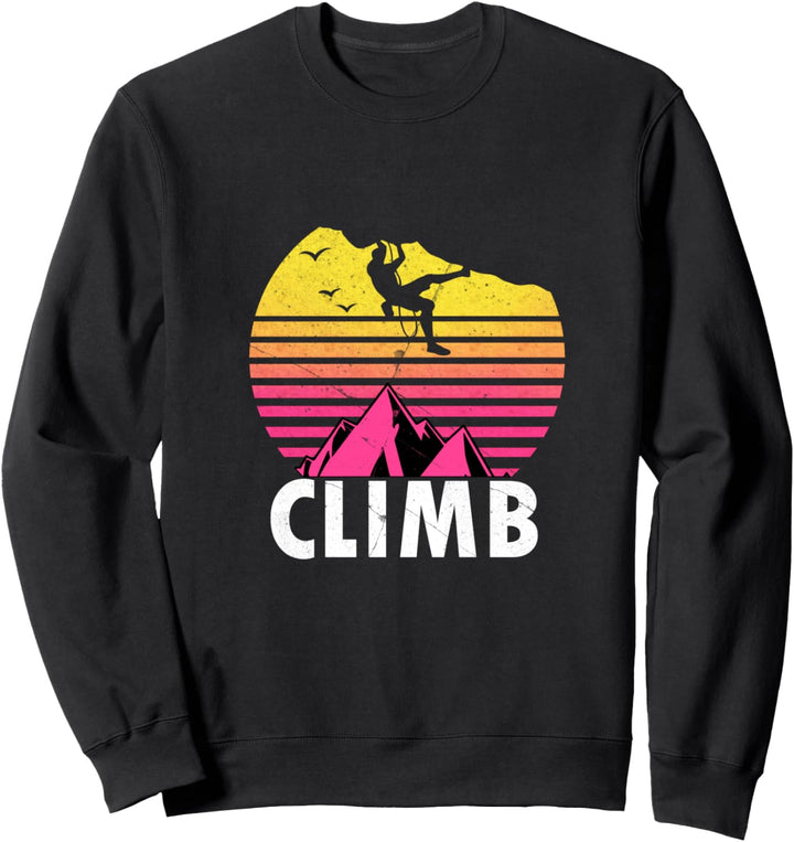 Klettergeschenk Vintage Rock Climbing Gift Sweatshirt