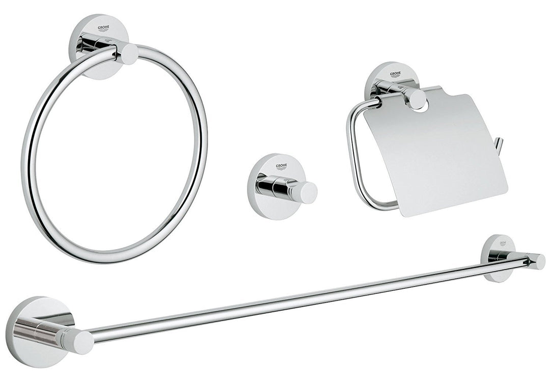 GROHE Essentials | Badaccessoires - Bad-Set 4-in-1 | chrom | 40776001 Rund ( Chrom ) Bad-Set 4 in 1,