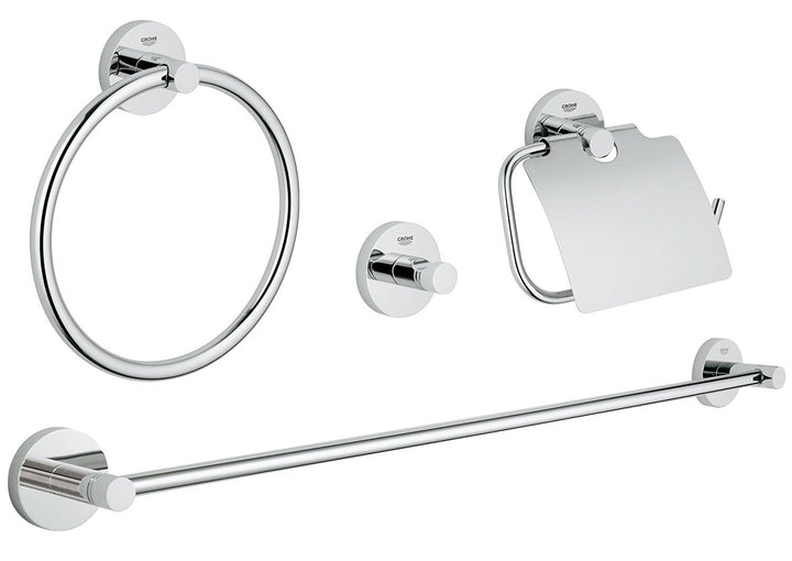GROHE Essentials | Badaccessoires - Bad-Set 4-in-1 | chrom | 40776001 Rund ( Chrom ) Bad-Set 4 in 1,