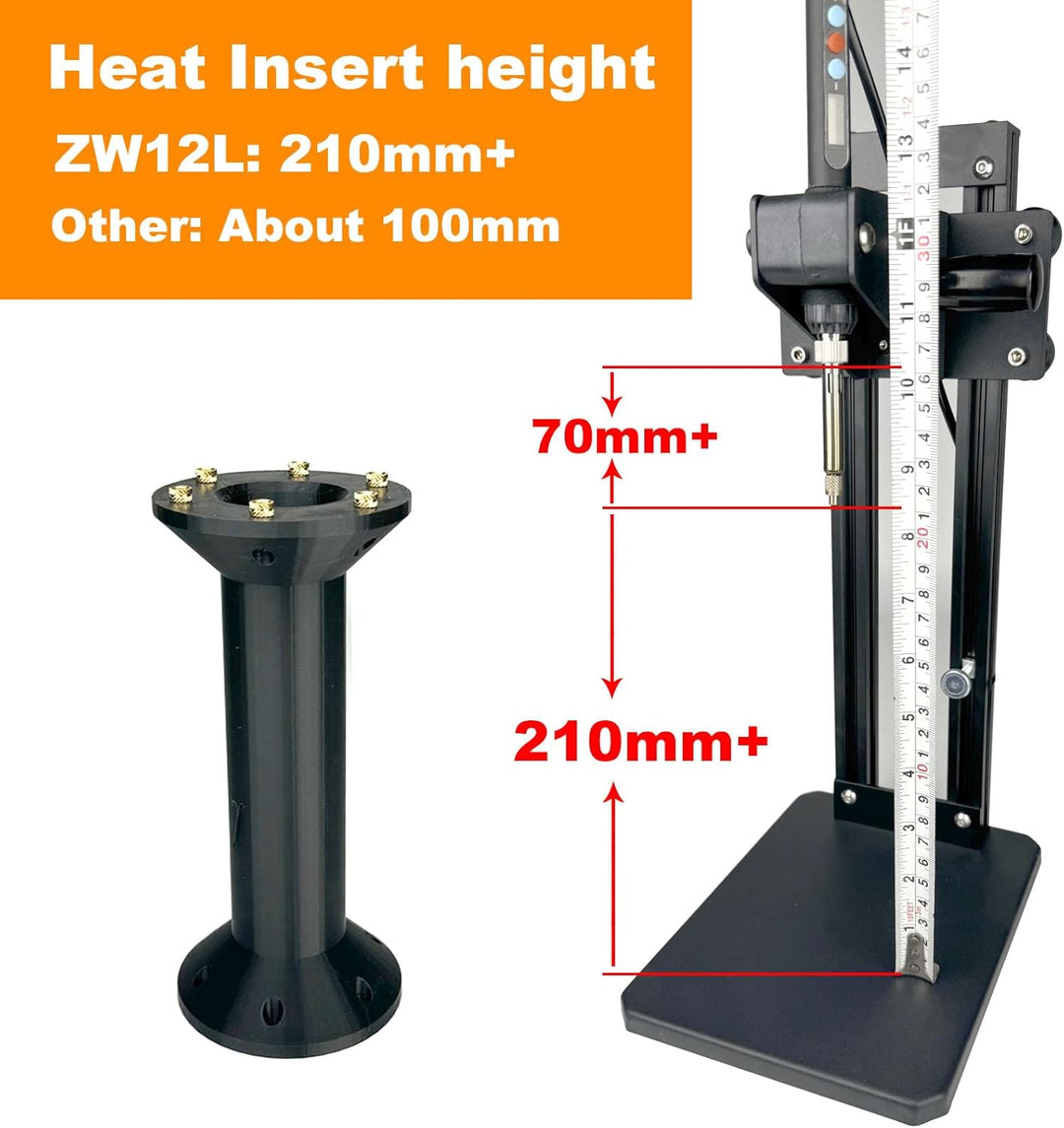 Vertikale Wärmepresse, Werkzeug (Einsteckhöhe 210 mm) mit Heatset-Spitzen, M2-M8, fügen Sie metrisch