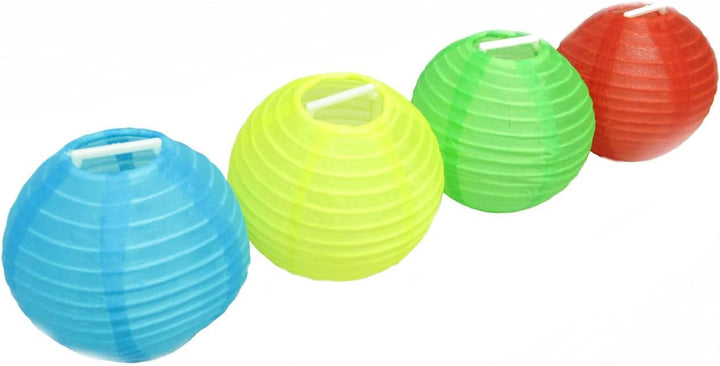 IKu 20 Lampions 6-7 cm bunt mit Halter Ersatz Lampions Aussen oder Innen für Lichterkette