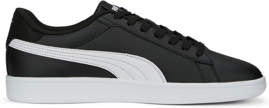 PUMA Unisex Adults' Fashion Shoes SMASH 3.0 L Trainers & Sneakers, PUMA BLACK-PUMA WHITE, 44.5