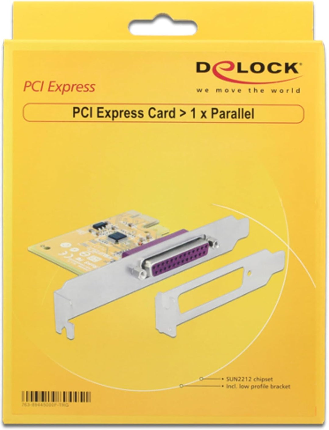 Delock PCIe x1 Parallel 1x incl. Low Profile Slotblech