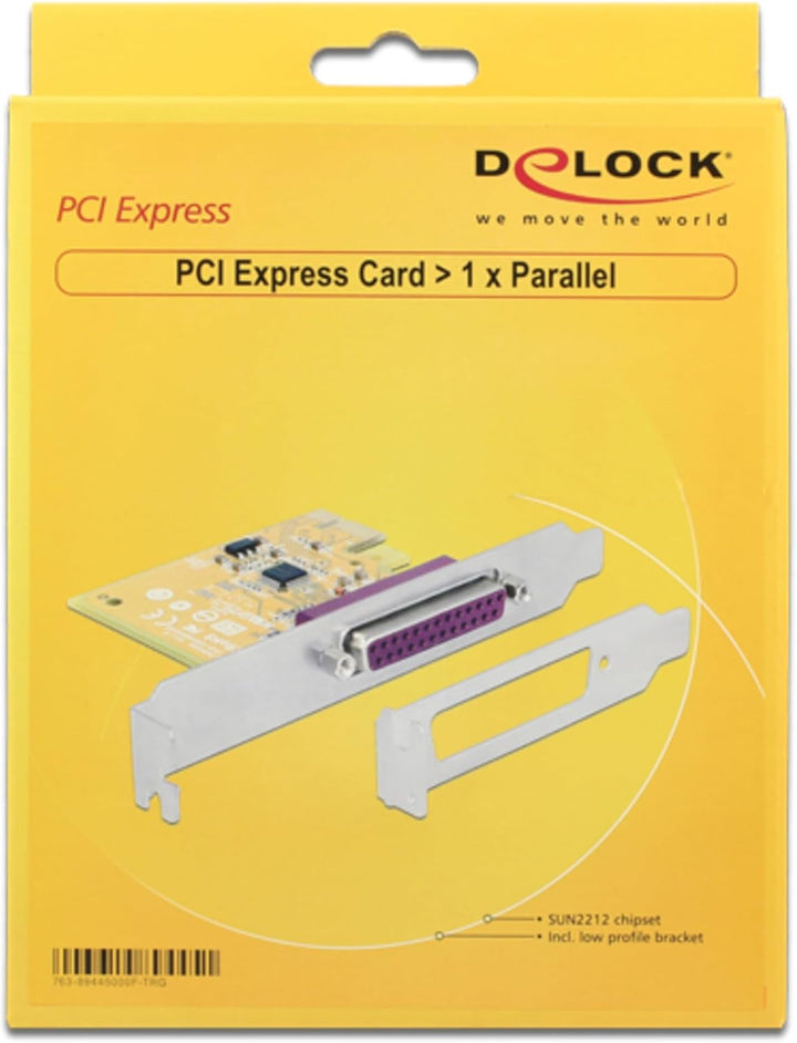 Delock PCIe x1 Parallel 1x incl. Low Profile Slotblech