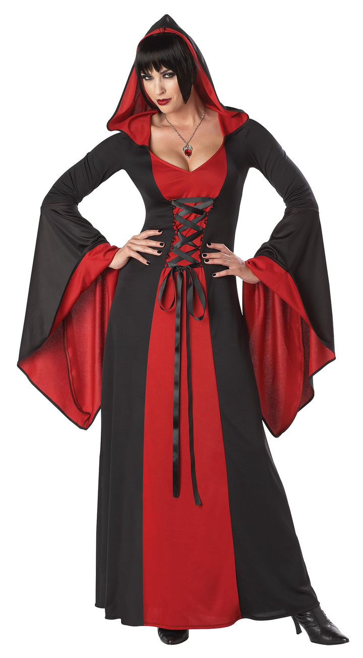 Aptafêtes – CS968925/L – Kleid mit Kapuze – Rot/Schwarz – Grösse L, L