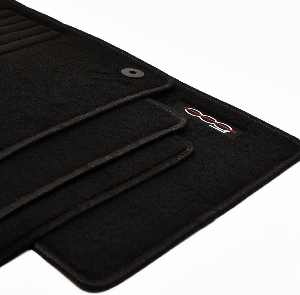 Velours Edition Fussmatten geeignet für FIAT 500E + FIAT 500E Cabrio Elektro ab Bj.2020 sw