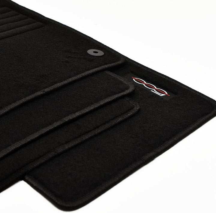 Velours Edition Fussmatten geeignet für FIAT 500E + FIAT 500E Cabrio Elektro ab Bj.2020 sw