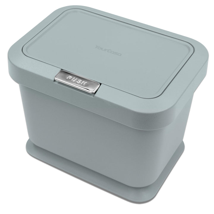YourCasa® Biomülleimer Küche 5L - geruchsdichter Bio Mülleimer mit Deckel & Knopfdruck-Mechanismus -