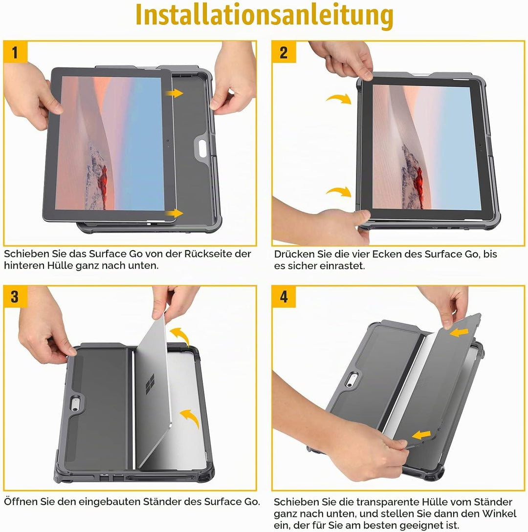 Fintie Hülle für Microsoft Surface Go 4 (2023) / Go 3 (2021) / Go 2 (2020) / Go (2018), Stossfeste R