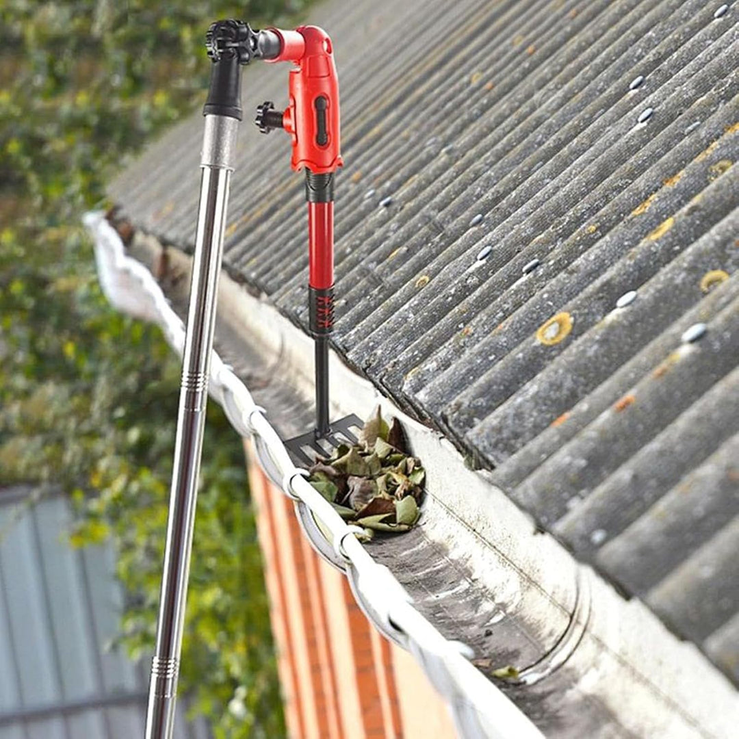 Dachrinnenbürste, Reinigungsbürste für Dachrinnen mit Teleskopstange, 3,2 m langer Griff, für Aussen