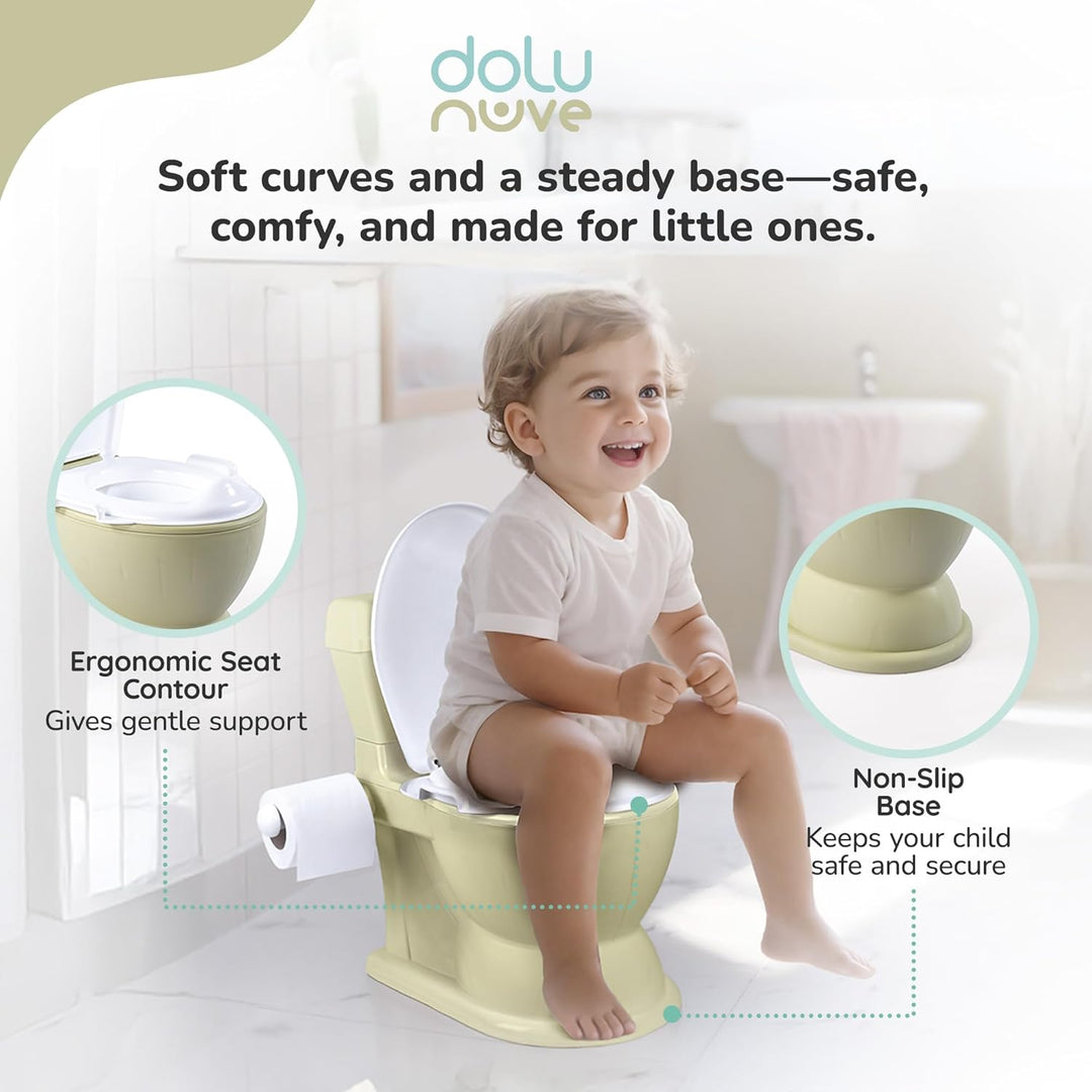 Dolu XL Pädagogisches Töpfchen – bequem & einfach zu bedienen – Eco Green – perfekt für das Töpfchen