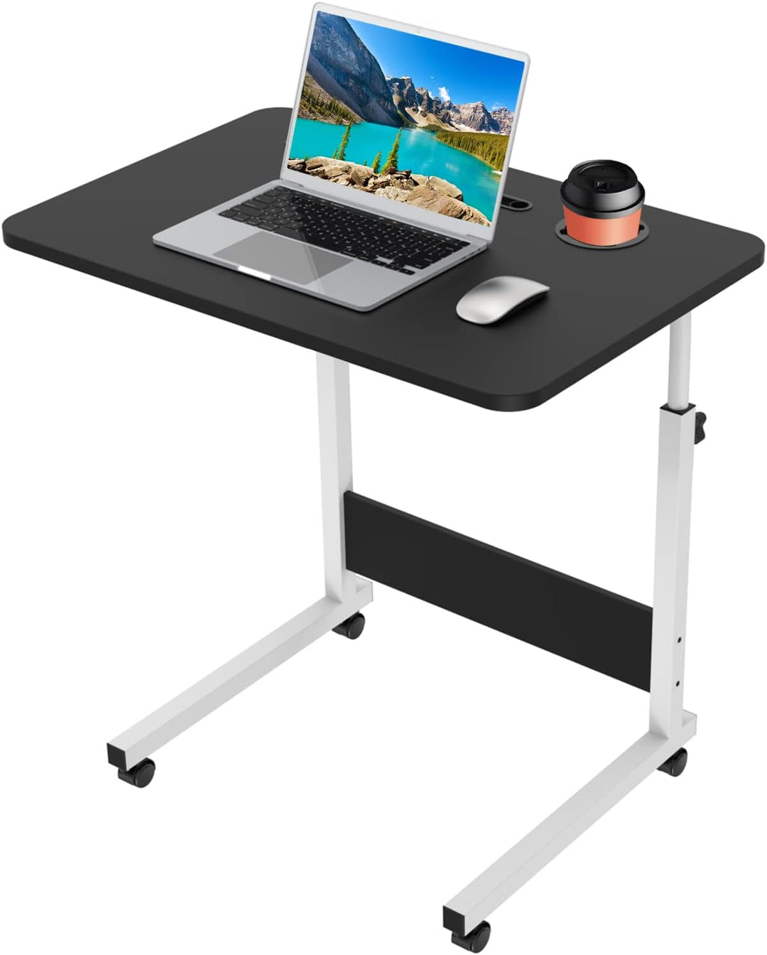 PIPIPOXER 60x40cm Laptoptisch höhenverstellbarer Schreibtisch Computertisch mobiler Laptop Schreibti
