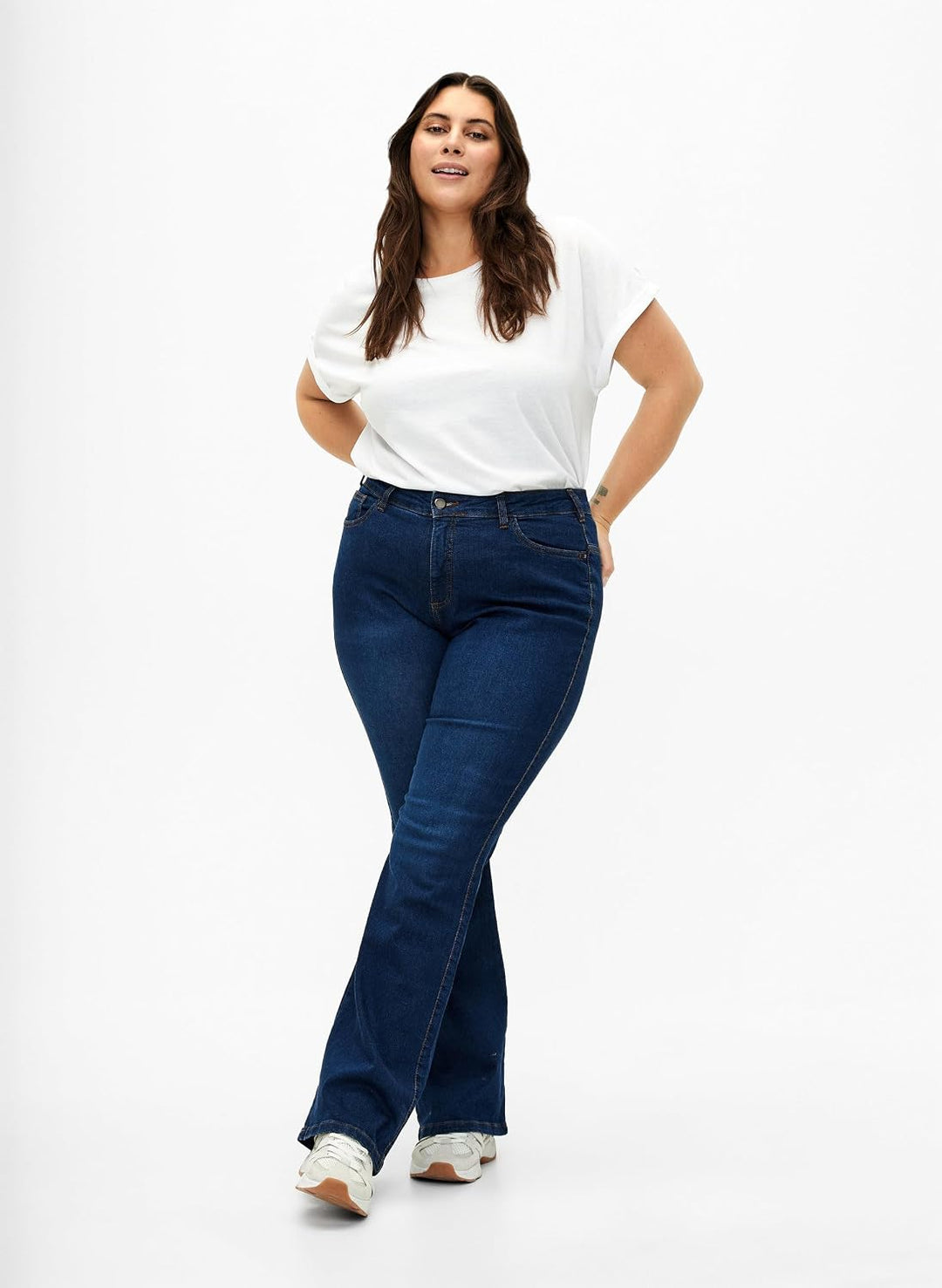 Zizzi Frauen Plus Grösse Ellen Jeans Bootcut hohe Taille Grössen - Plus Size Damenkleidung 42W / 32L