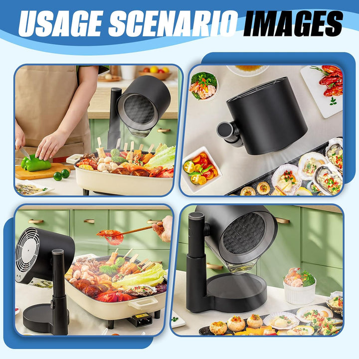 Tragbare Abzugshaube, Mini Desktop-Dunstabzugshaube 3 Geschwindigkeitsmodi