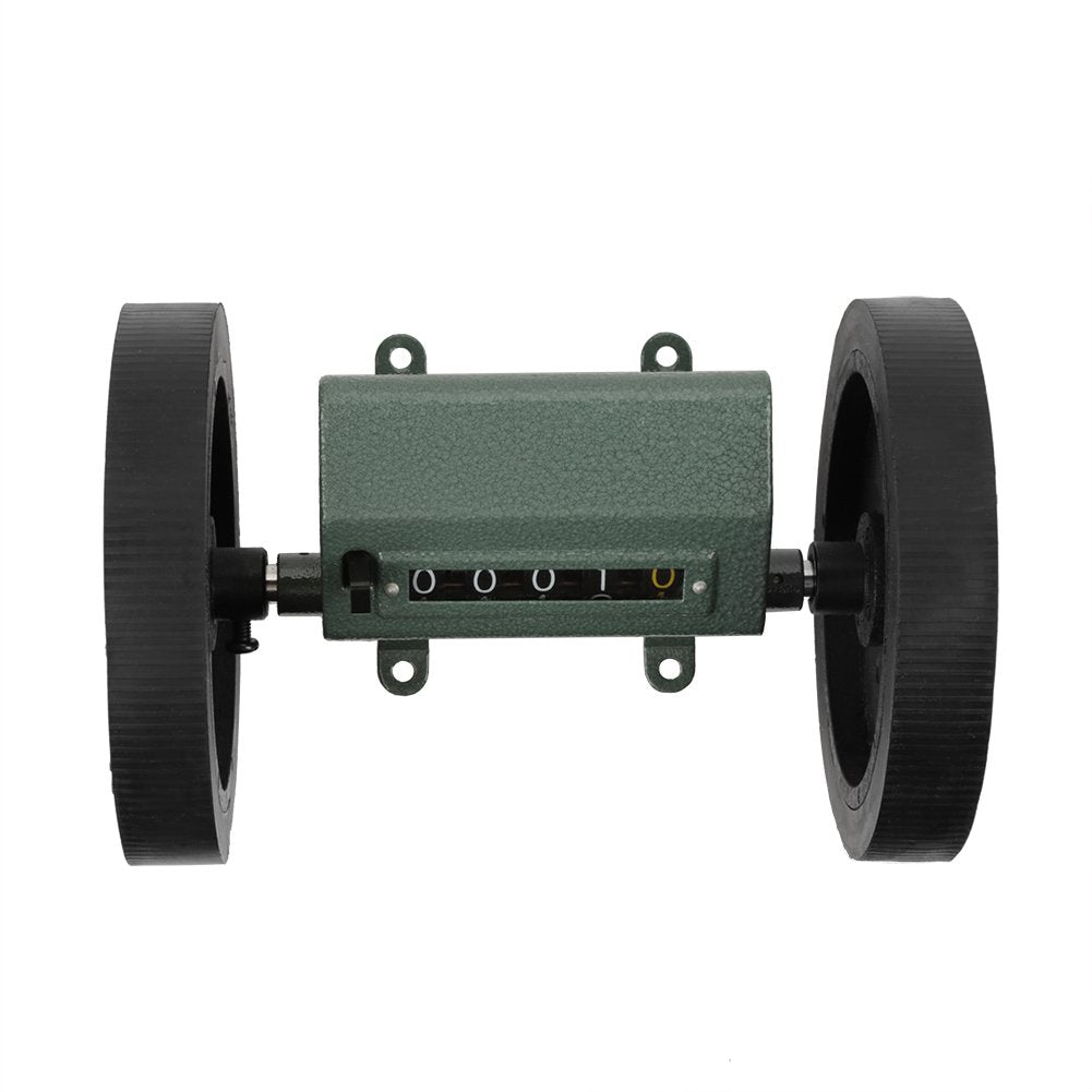 Mechanische Längenzähler Meter Counter Rolling Wheel 5 Stellen 0-9999,9m zum Zählen Messlänge, Max.