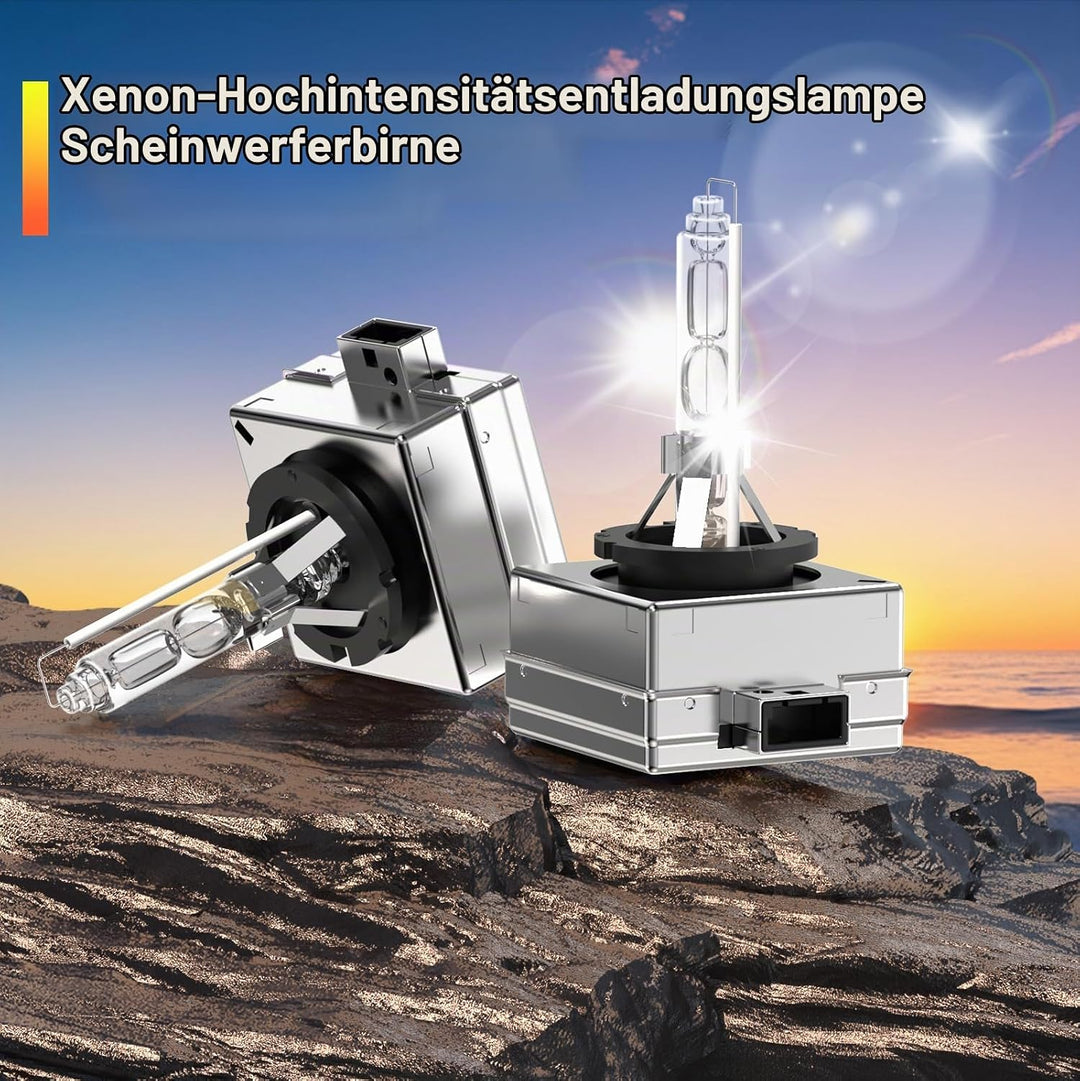 2 Pack D3S Xenon Brenner 6000K Weiss Leicht Bläulich Hervorragende Helligkeit &amp; Sicht Einfacher Einb