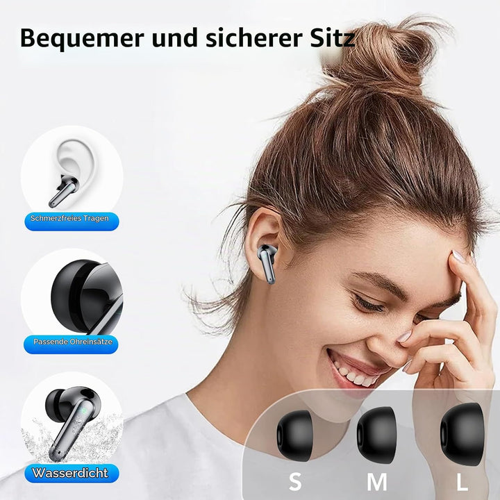 2026 Kopfhörer Kabellos Bluetooth 5.4, Bluetooth Kopfhörer Sport HiFi Stereo, In Ear Kopfhörer mit 4