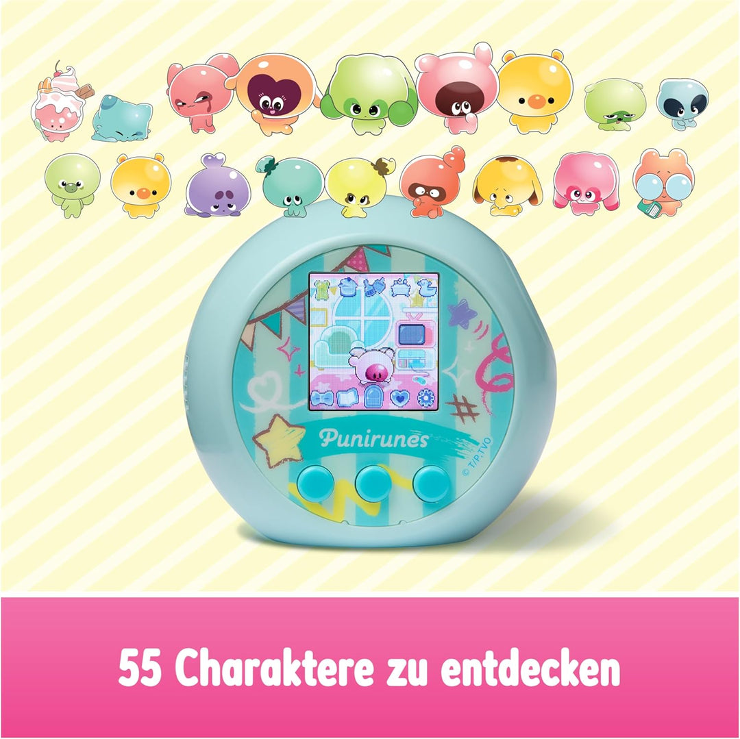 Punirunes - Interaktives digitales Spielzeug mit LED Display und 55 Charakteren, die auf Bewegung mi