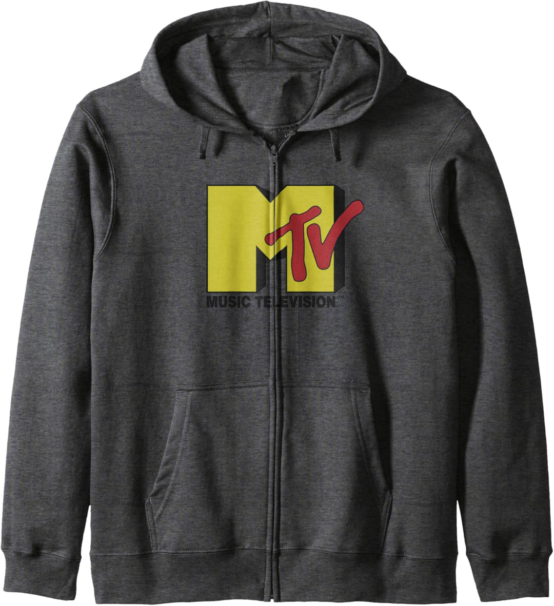 MTV Bright Yellow M & Red TV Logo Kapuzenjacke
