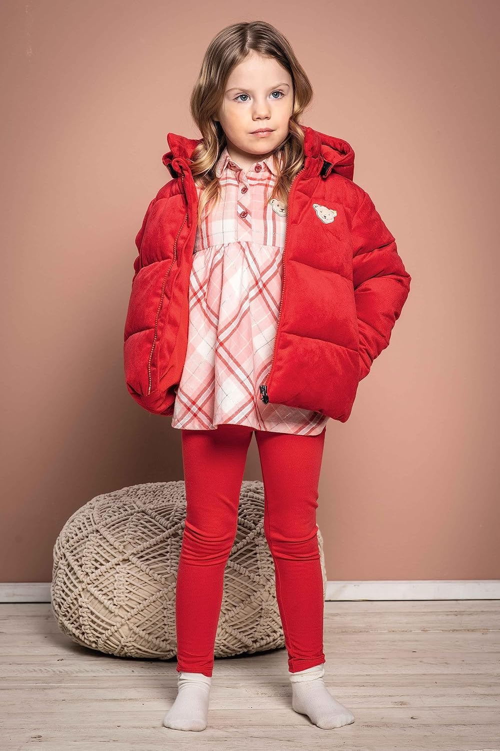 Steiff Mädchen Kapuze Jacke, 104 RIBBON RED