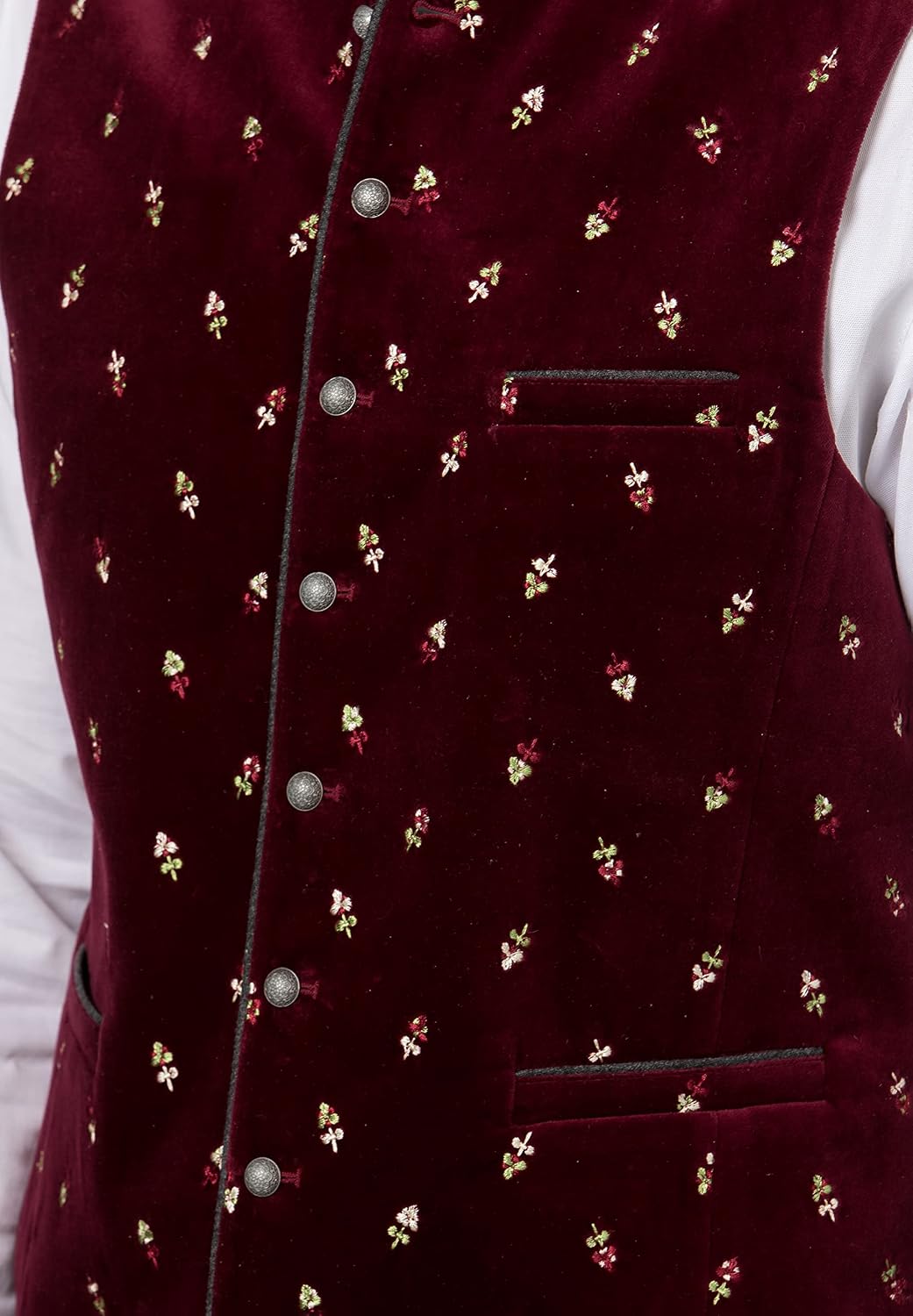 Stockerpoint Herren Weste Vittorio Trachtenweste 46 bordeaux, 46 bordeaux