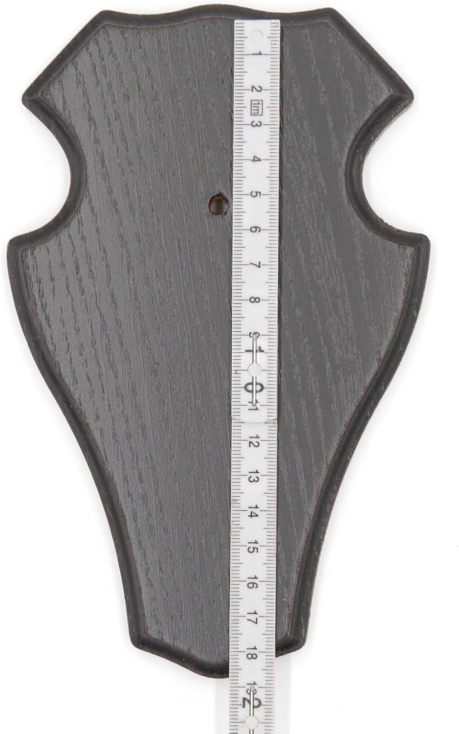 5 Stück REH Bock Schild Trophäenschilder mit 1 Kieferfach in Eiche dunkel