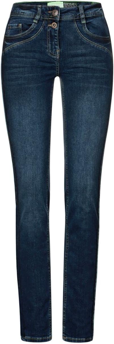 Cecil Damen Jeanshose Loose 27W / 34L Mid Blue Wash, 27W / 34L Mid Blue Wash