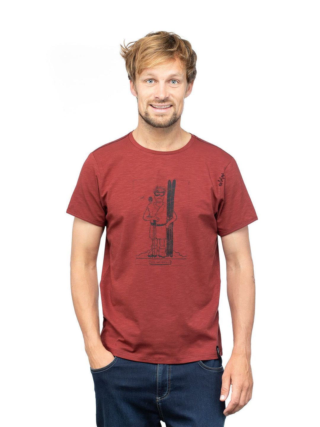 Chillaz Homo Mons Sportivus T-Shirt Men S Brick, S Brick