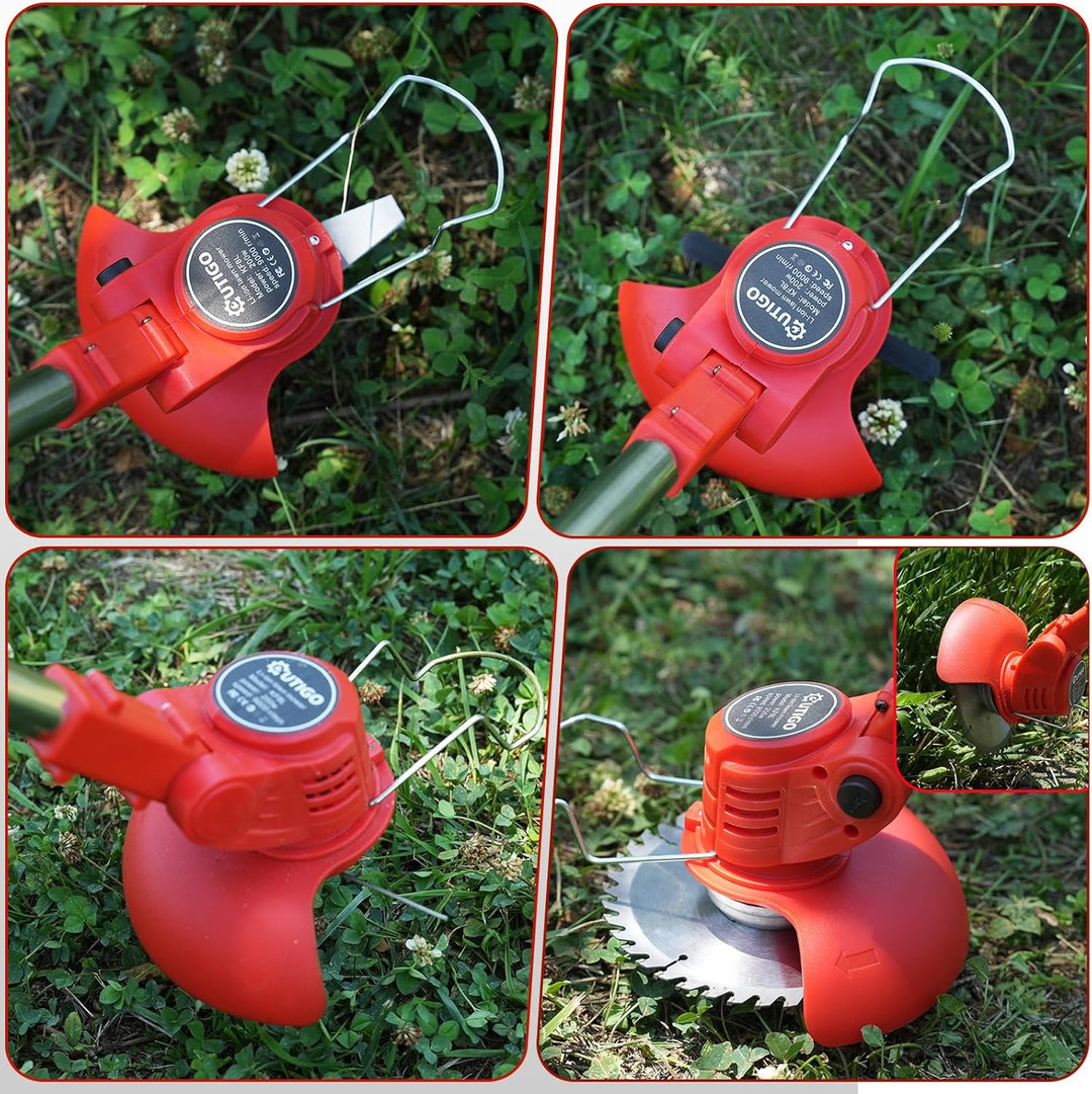OUTIGO Akku-Rasentrimmer, batteriebetriebener Rasentrimmer mit 21 V, elektrischer Rasentrimmer ohne