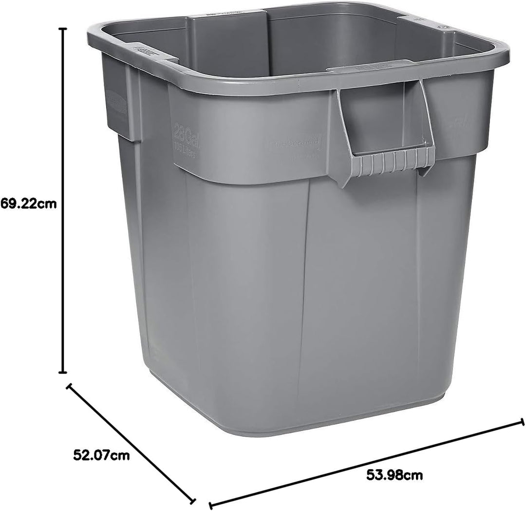 Rubbermaid Commercial Products FG352600GRAY BRUTE Behälter, quadratisch, 106 L, Grau