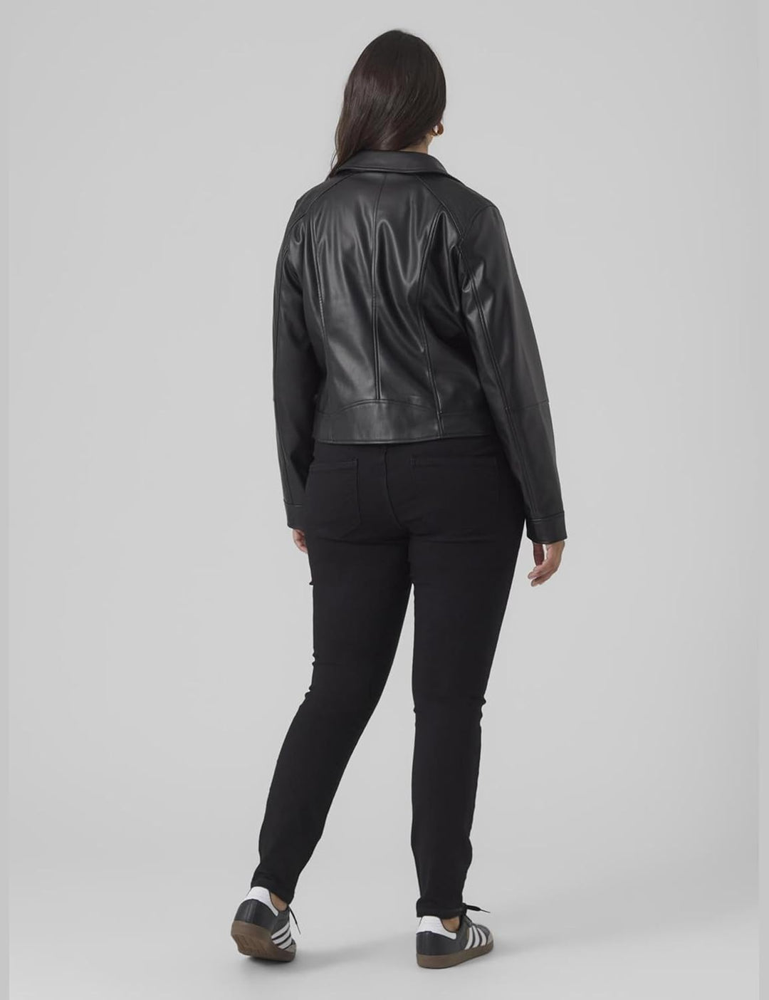 VERO MODA CURVE Damen Vmcbellaanna Short Coated JKT Cur Noos PU Jacke, 52