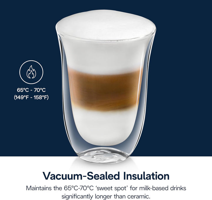 De'Longhi Gläser Set DLSC312, 2 doppelwandige Thermogläser mit Isolierfunktion für kalte und warme G