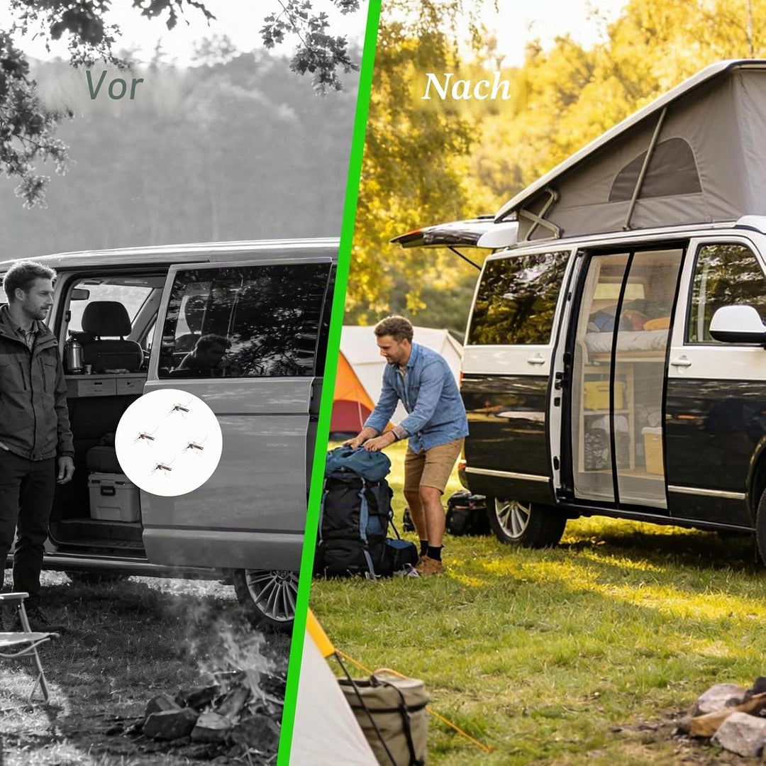 Moskitonetz Magnetisch für VW T5 T6 Schiebetür, 145 * 115 cm Sonnenschutz Auto Seitentür Moskitonetz