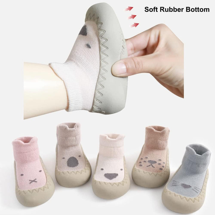 Baby Sockenschuhe Rutschfeste Niedlicher Cartoon Weicher Stricken Babybodenschuhe Kleinkind Schuhe 1