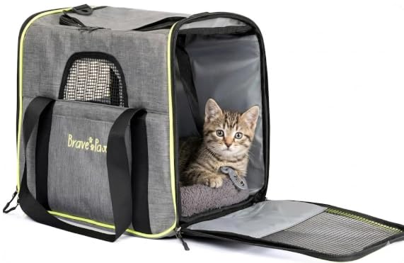 Brave Paws Tragetasche Haustier - Transporttasche Hund & Katze - Ideal für Katzen Transport & Hunde